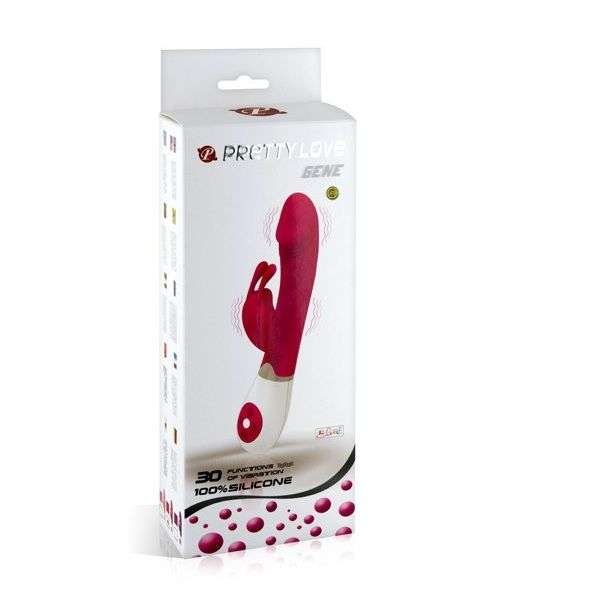 Vibratore Gene con Stimolazione Clitoridea e 30 Modalità di Vibrazione