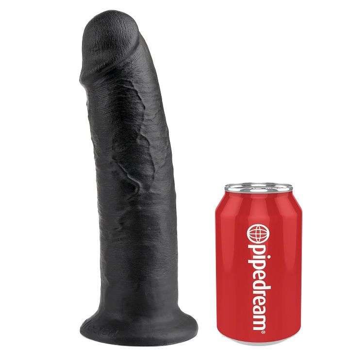 Dildo Realistico King Cock 10" con Ventosa e Testicoli in PVC Sicuro
