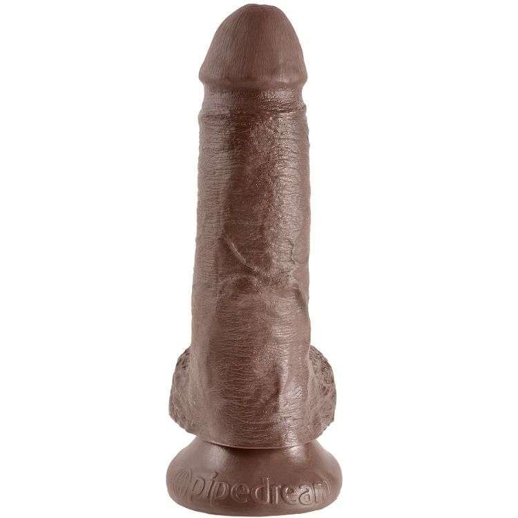 Dildo realistico con testicoli naturali e base con ventosa, King Cock