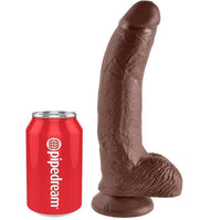 Thumbnail for Dildo realistico nero 23 cm con base a ventosa e dettagli autentici