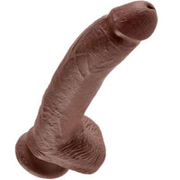 Thumbnail for Dildo realistico nero 23 cm con base a ventosa e dettagli autentici