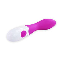 Thumbnail for Vibratore Bishop in Silicone con 30 Modalità di Vibrazione Viola Bianco