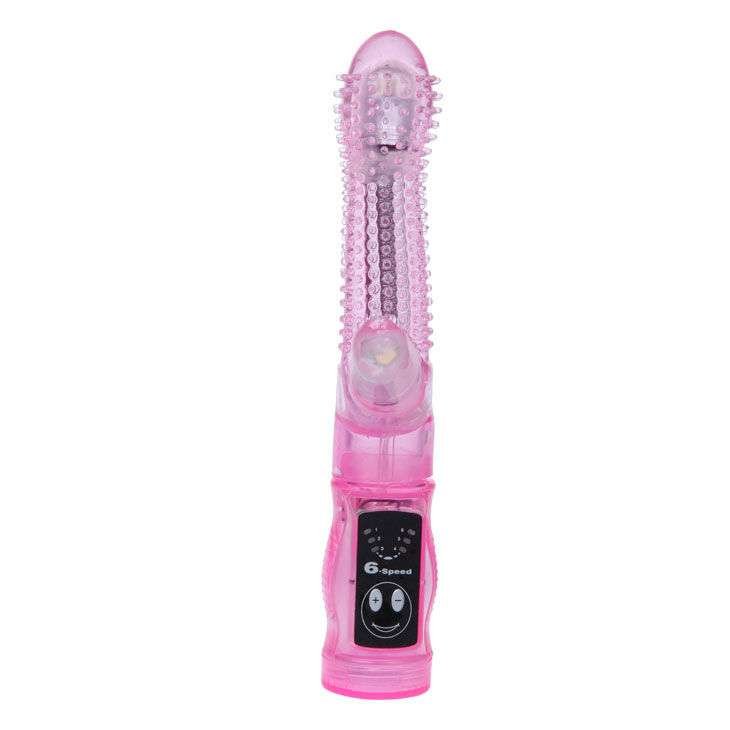 Vibratore Rabbit Rosa con 6 Vibrazioni e Stimolazione Doppia
