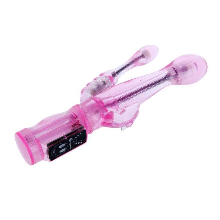 Vibratore Doppio 6 Funzioni per Doppia Perpetrazione Rosa TPR