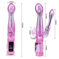 Thumbnail for Vibratore Doppio 6 Funzioni per Doppia Perpetrazione Rosa TPR