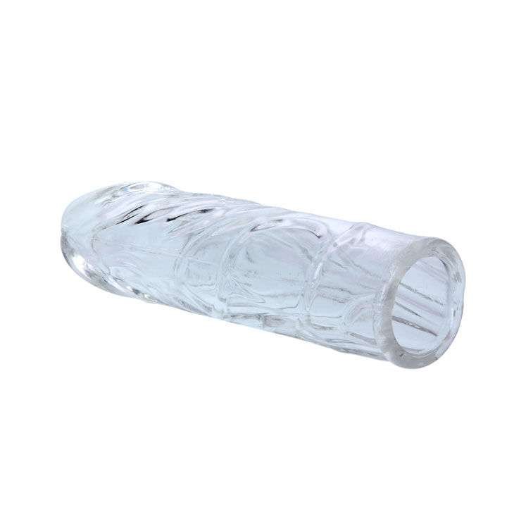 Guaina Fallica in Silicone Trasparente 13 cm - TPR Viola per Intimità