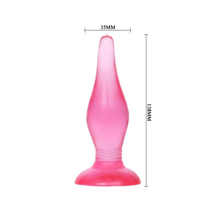 Plug Anale in PVC con Ventosa Viola - Facile Inserimento e Comfort