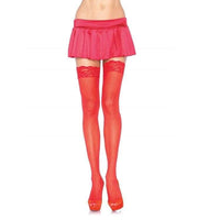 Thumbnail for Calze Autoreggenti Rosse Trasparenti Leg Avenue O/S