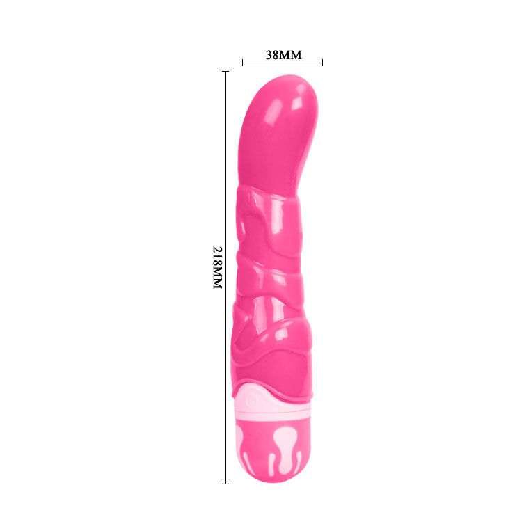 Vibratore Vaginale Impermeabile Rosa con 10 Vibrazioni e Batteria AA