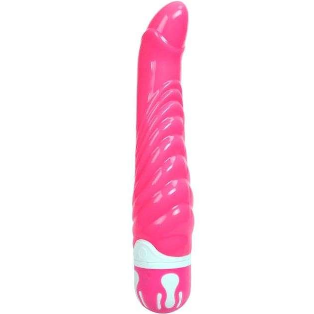 Vibratore stimolante con rilievi, 10 funzioni, 21,8 cm rosa