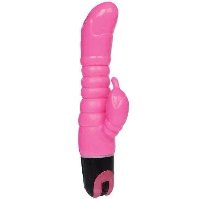 Vibratore Rabbit Baile Rosa con Superficie Ondulata e Vibrazione Multivelo