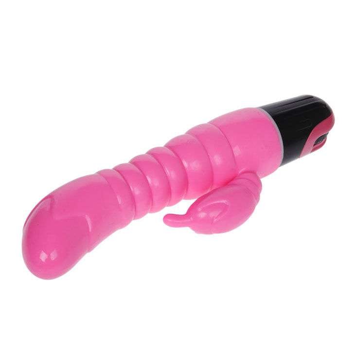 Vibratore Rabbit Baile Rosa con Superficie Ondulata e Vibrazione Multivelo