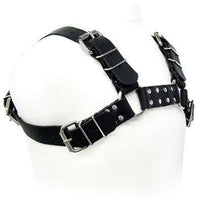Thumbnail for Pettorina in Pelle Black Bull per Cani - Regolabile da S a XL, Perfetta per BDSM