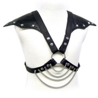 Thumbnail for Imbracatura in Pelle con Ali e Catene Metalliche – Taglie S a XL