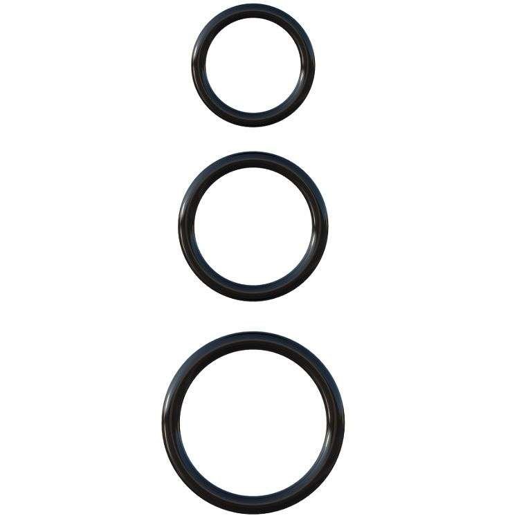 Set di 3 Anelli in Silicone per Erections Più Dure e Durature