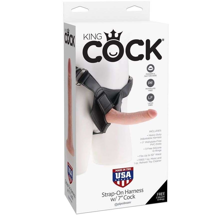 Imbracatura King Cock Strap-On Realistico, Sicura e Regolabile