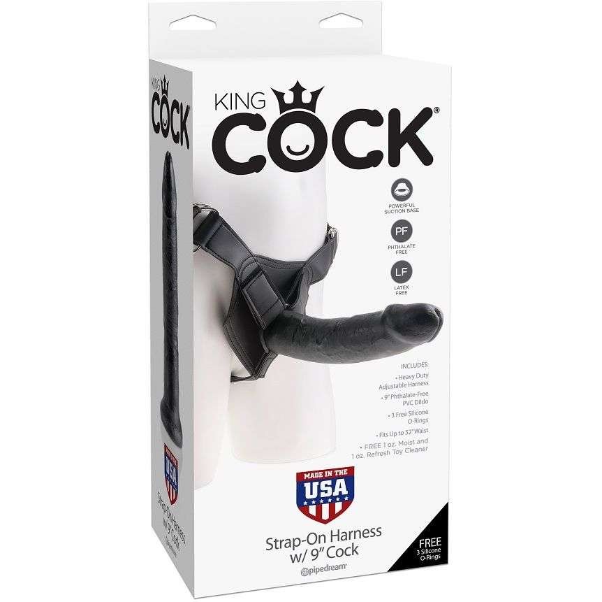 Imbracatura King Cock Strap-On Realistico con Base a Ventosa