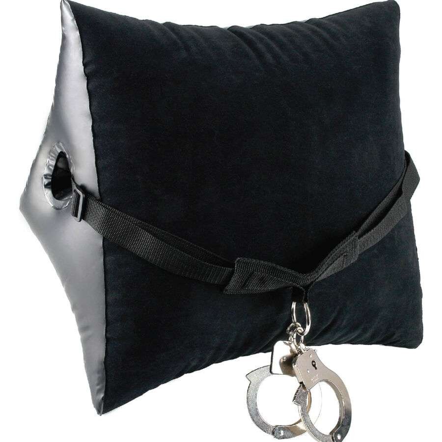 Cuscino gonfiabile di posizione con polsini in metallo e cinturino resistente