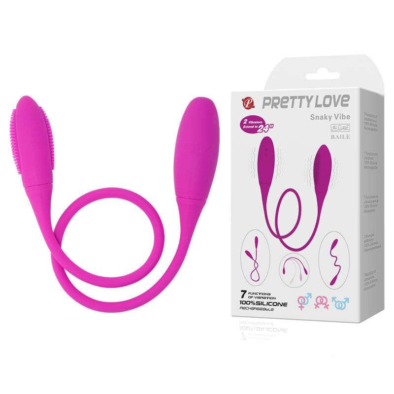 Stimolatore doppio in silicone con 2 motori e funzioni vibranti