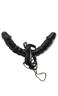 Thumbnail for Strap-On Vibrante Doppio, 15 cm, Imbracatura Regolabile, Maschera Gratis