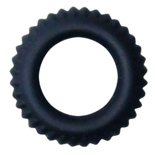 Anello Fallico Seghettato in Silicone Nero per Maggiore Stimolazione