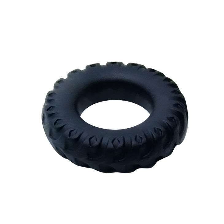 Anello Fallico Ziglinato in Silicone Nero per Maggiore Stimolazione