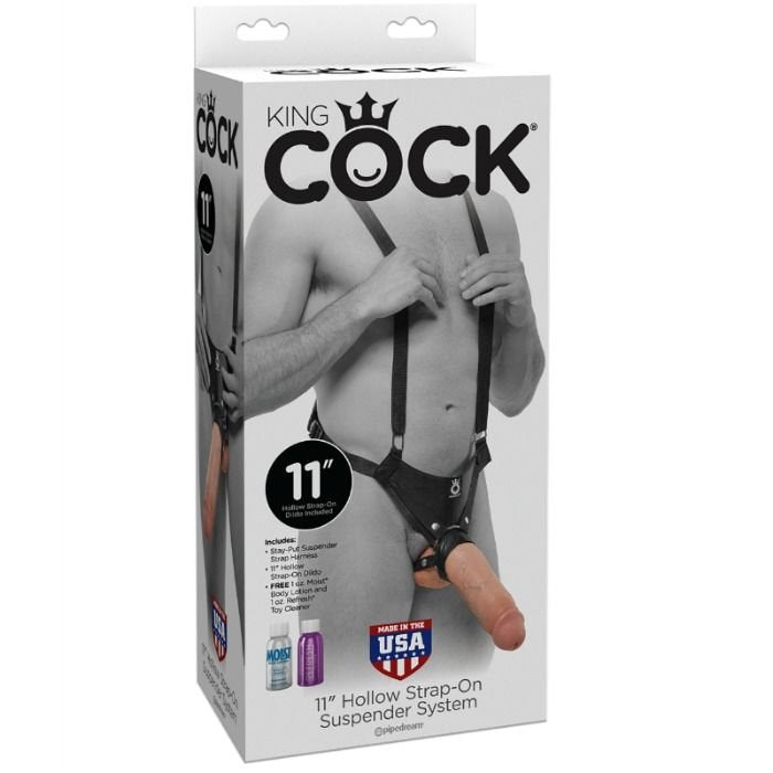 Strap-on cavo gigante King Cock 10" per esperienze intense