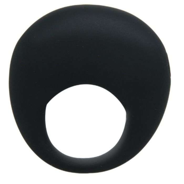 Anello vibrante in silicone nero con batterie incluse, facile da usare