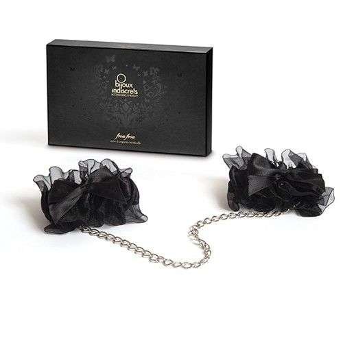 Polsini in organza e raso per seduzione e bondage raffinato