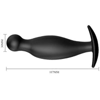 Thumbnail for Plug anale in silicone ergonomico stimolazione extra nero