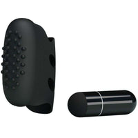 Thumbnail for Vibratore da Diteggiatura in Silicone Nero – Stimolatore Curvo e Intuitivo