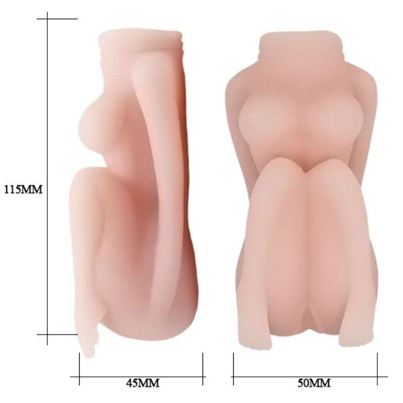 Mini Masturbatore Maschile con Design Donna, Tocco Realistico