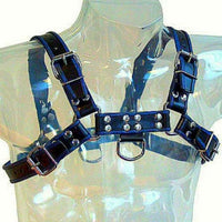 Thumbnail for Imbracatura Pettorale in Pelle Nera con Anelli D per Bondage Esotico