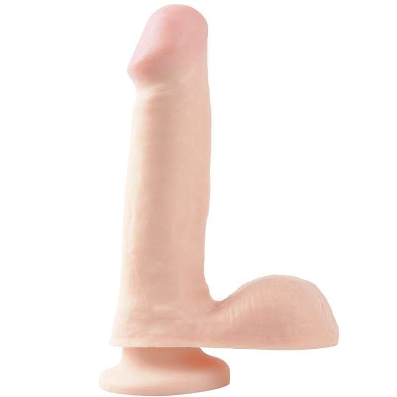 Dildo realistico con ventosa, sicuro e impermeabile, 16.5 cm