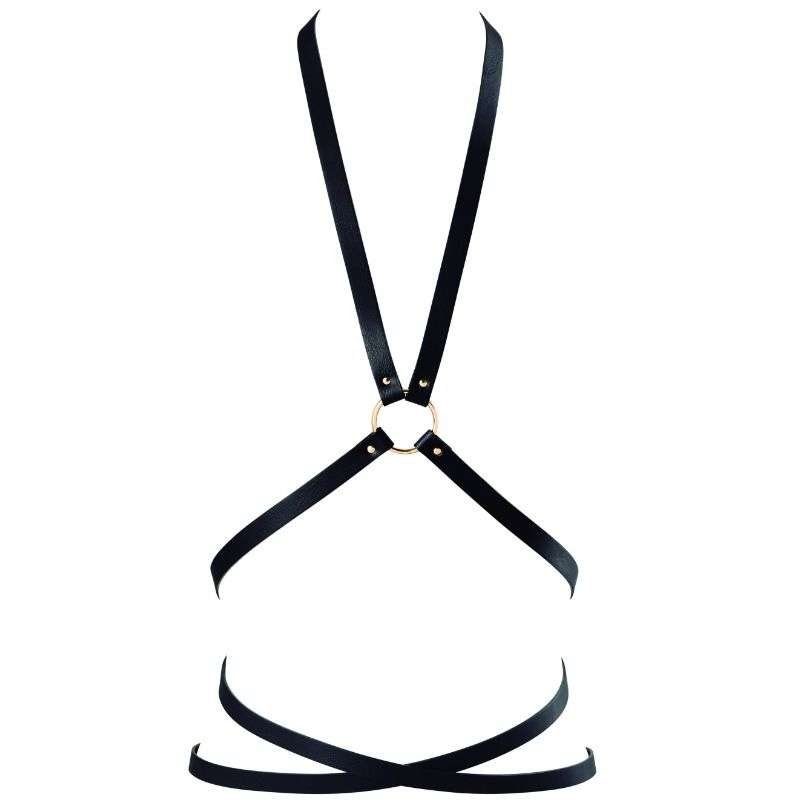 Imbracatura Noir Maze Vegana Elegante per Look Seducenti