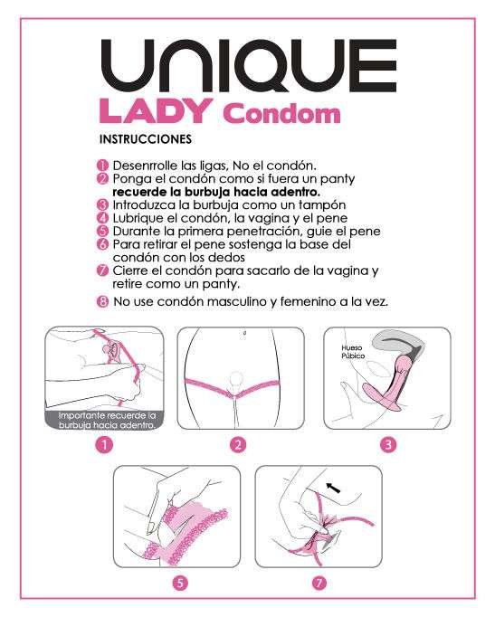 Preservativo Femminile Lubrificato con Bolle d'Aria e Pizzo Elegante - Confezione da 3