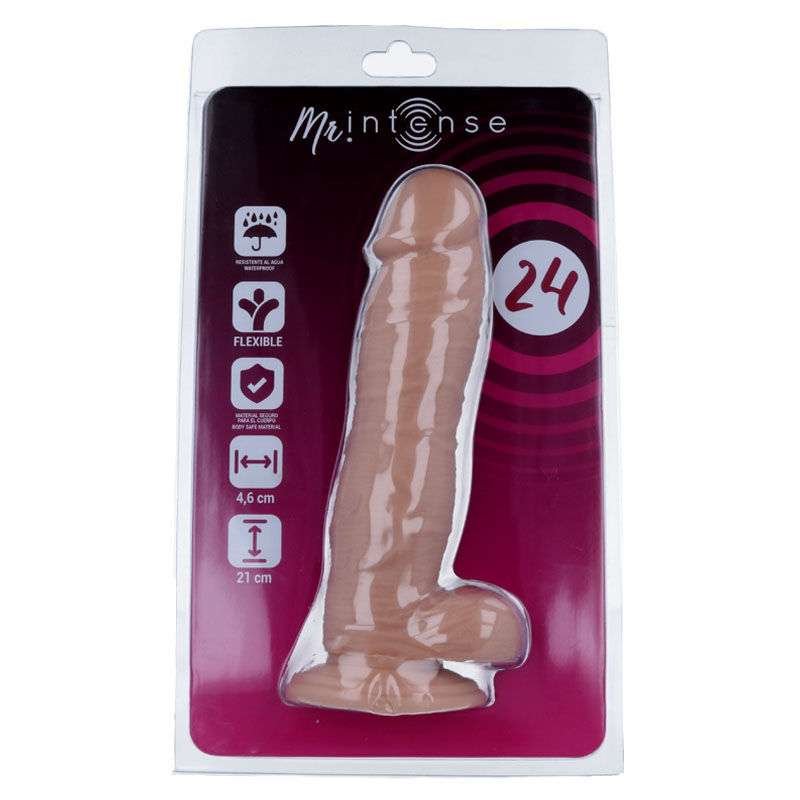 Dildo Realistico Mr Intense 21 cm, Morbido e Flessibile