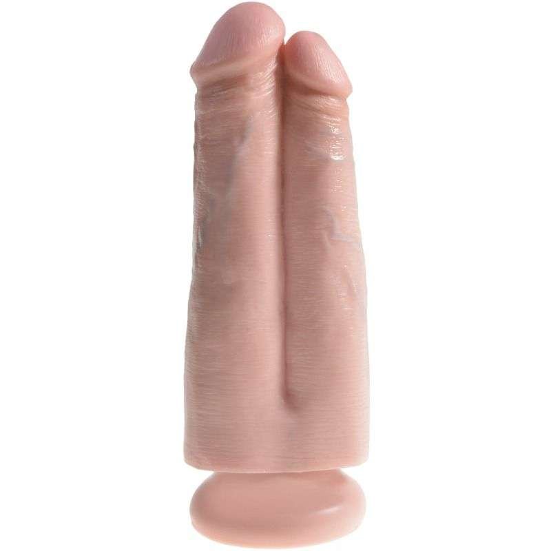 Dildo Realistico 2 in 1 King Cock con Base a Ventosa e Stimolazione Intensa