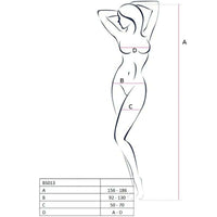 Thumbnail for Bodystocking a Rete Passion Crothless Aperto Bianco Taglia Unica
