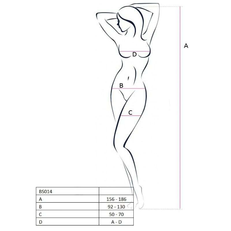 Bodystocking sexy a rete Passion crothless aperto bianco