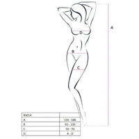 Thumbnail for Bodystocking sexy a rete Passion crothless aperto bianco