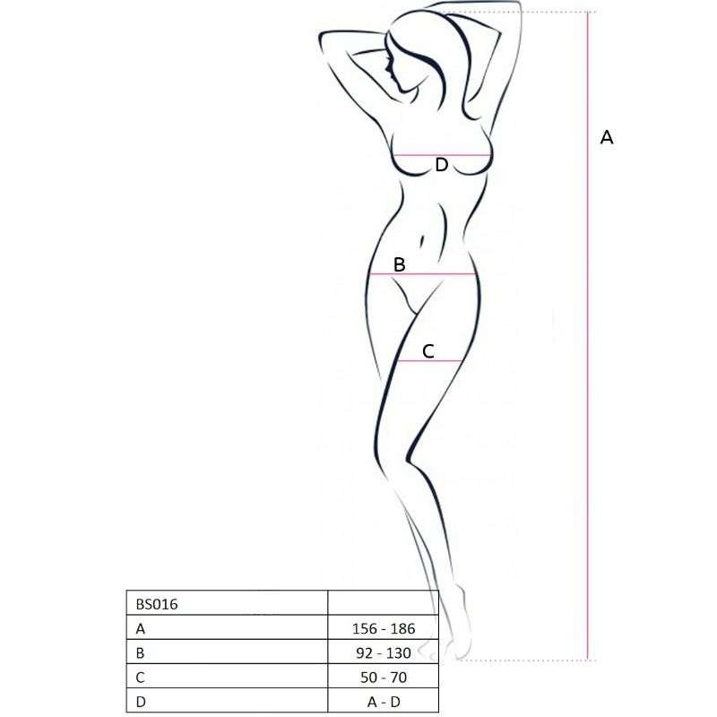 Bodystocking a Rete Passion Crothless con Lacci Aperti Bianco