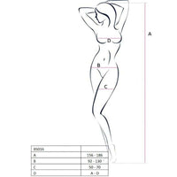 Thumbnail for Bodystocking a Rete Passion Crothless con Lacci Aperti Bianco