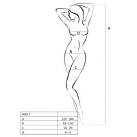 Thumbnail for Bodystocking a Rete Passion Crothless Bianca, Seduzione Civettuola