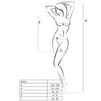 Thumbnail for Bodystocking in Rete Sexy Bianco Passion BS025 Taglia Unica