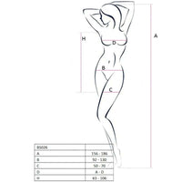 Thumbnail for Abito corto con bodystocking a rete Passion BS026 Nero Sexy e Elegante