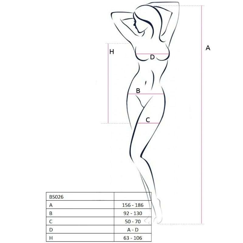 Abito Corto con Bodystocking a Rete Sexy Passion Bianca Taglia Unica