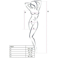 Thumbnail for Abito corto con bodystocking a rete Passion Bianca - Seduzione Elegante