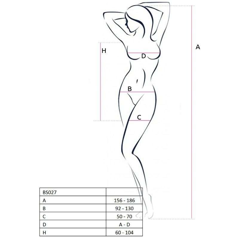 Abito corto con bodystocking rete Passion Rosso Sexy Taglia Unica