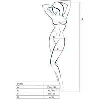 Thumbnail for Bodystocking a Rete Sexy Passion Crothless Aperto Nero Taglia Unica